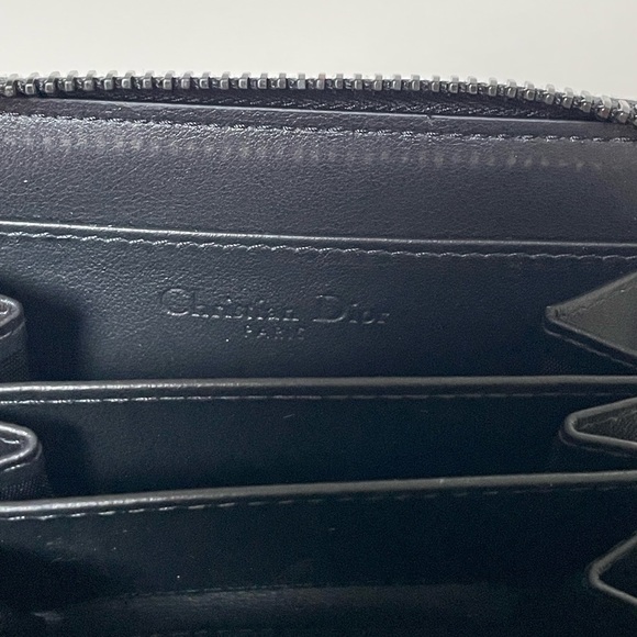 Christian Dior Technical Fabric Toile De Jouy Detachable Card Holder Wallet Blue - Picture 8 of 9